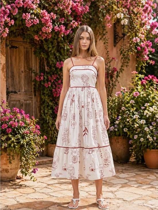 Moon River Dresses & Skirts - 🇺🇸Firm Price🇺🇸 NWOT Moon River palm print Midi Dress